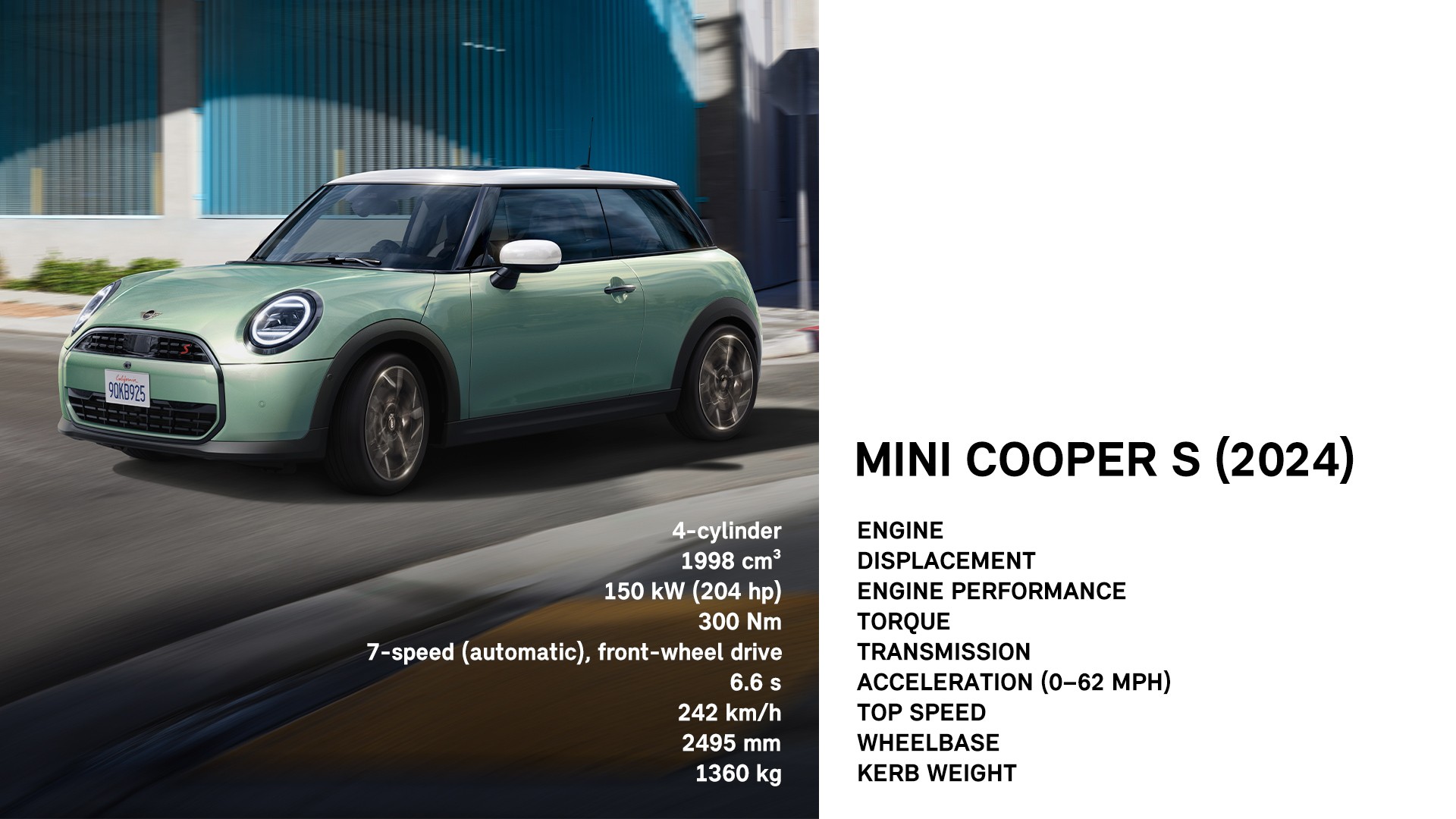 The 2024 MINI Cooper S in action.